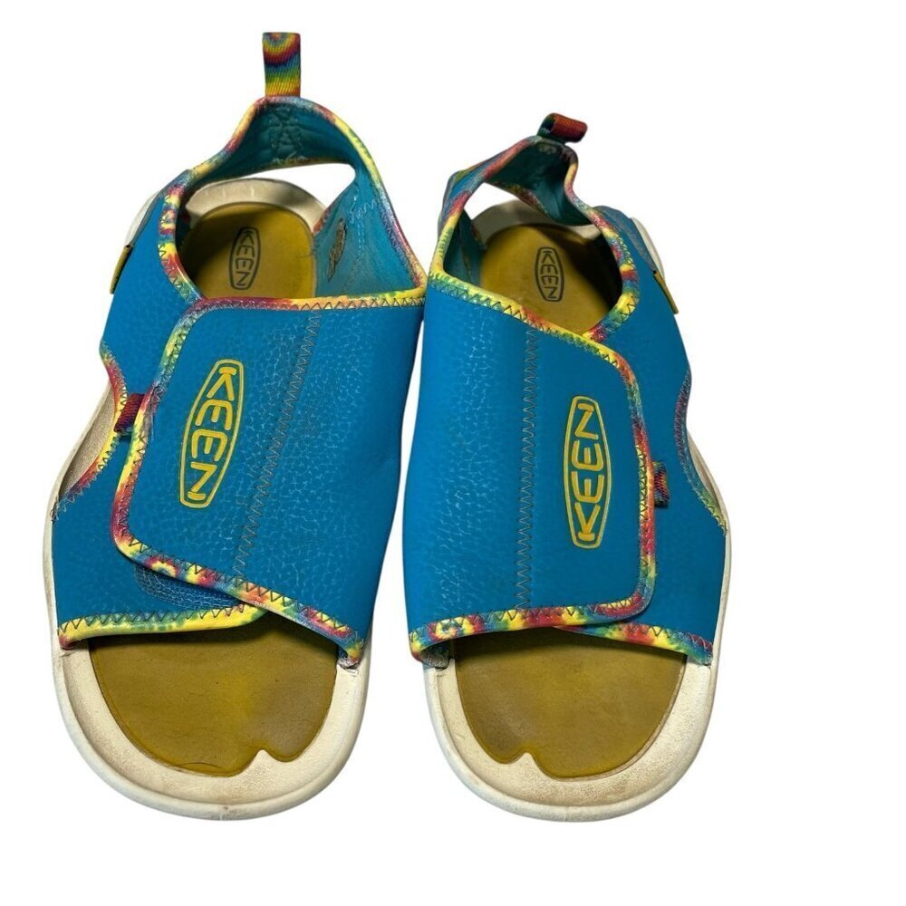 Keen Knotch River Kids Sandals Size 4 Blue Yellow Water Sport Shoes Washable